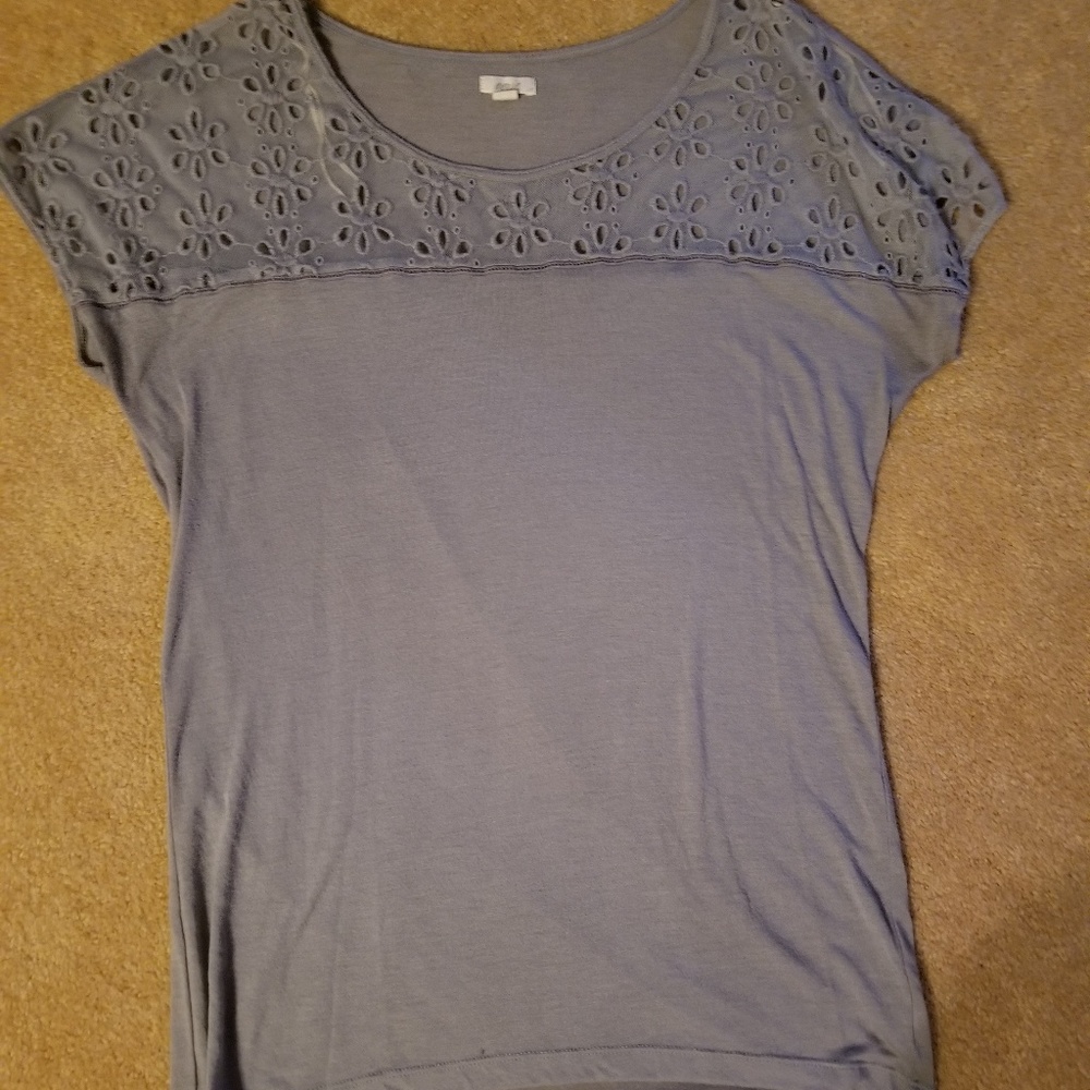 Aerie shirt with sheer lace top